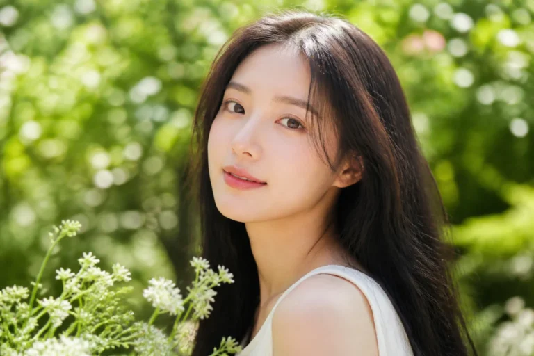 Editorial summer portrait inspired by Lee Se Young's bright seasonal photo update