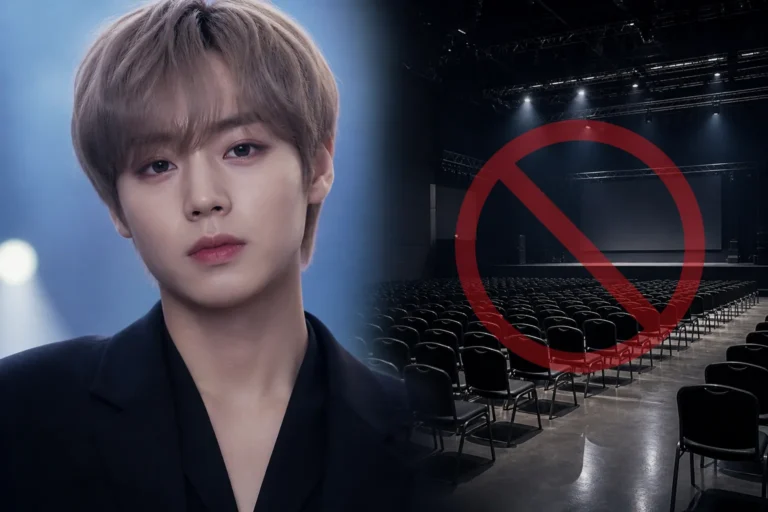 Concert venue prepared for a K-pop fan meeting
