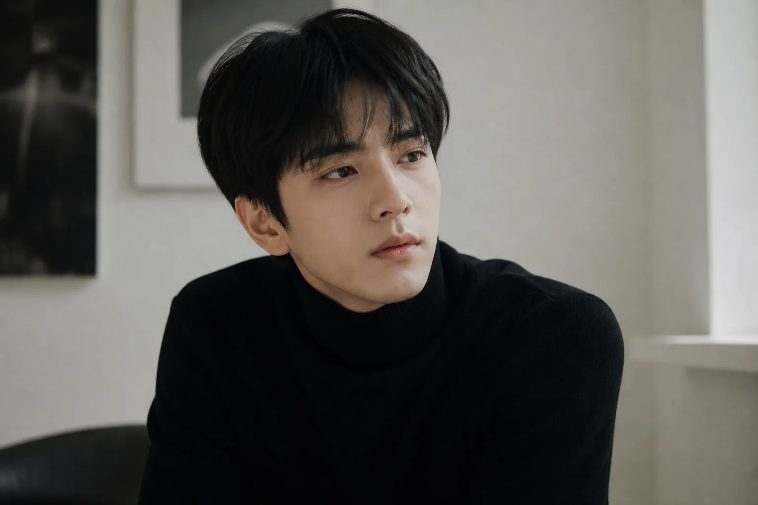 Editorial image of a Korean performer preparing for an acting opportunity