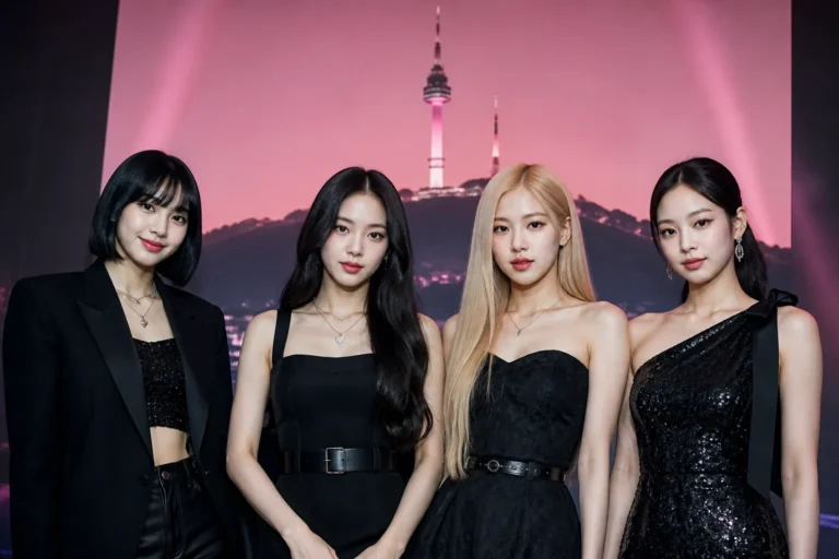 Editorial concert scene celebrating BLACKPINK's 10th anniversary in Seoul