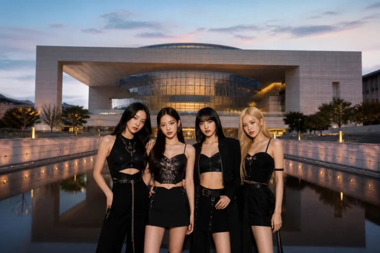Editorial visual of a K-pop anniversary celebration in Seoul