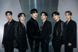 Editorial visual representing MONSTA X’s upcoming mini album The Phase