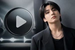 Editorial image representing Jungkook’s Seven reaching a major global streaming milestone