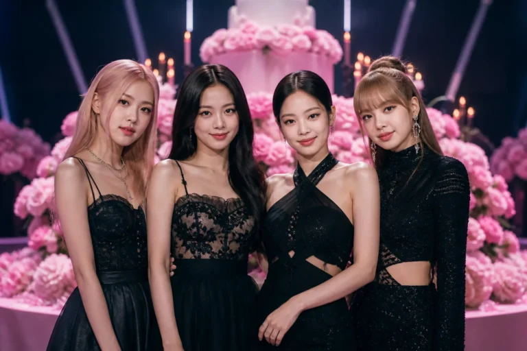 Editorial image representing BLACKPINK's 10th debut anniversary celebration in Seoul