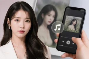 Editorial image representing a Korean pop artist’s social media music update