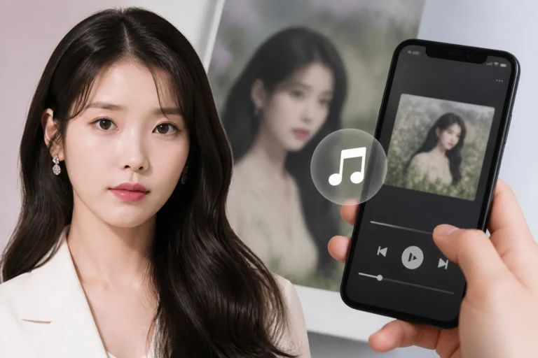 Editorial image representing a Korean pop artist’s social media music update
