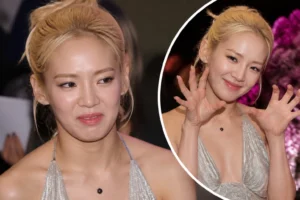 Editorial image of a stylish K-pop performer at a Seoul fashion event