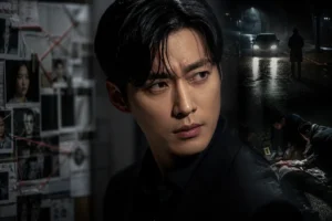 Editorial crime thriller image representing The Husband's final confrontation