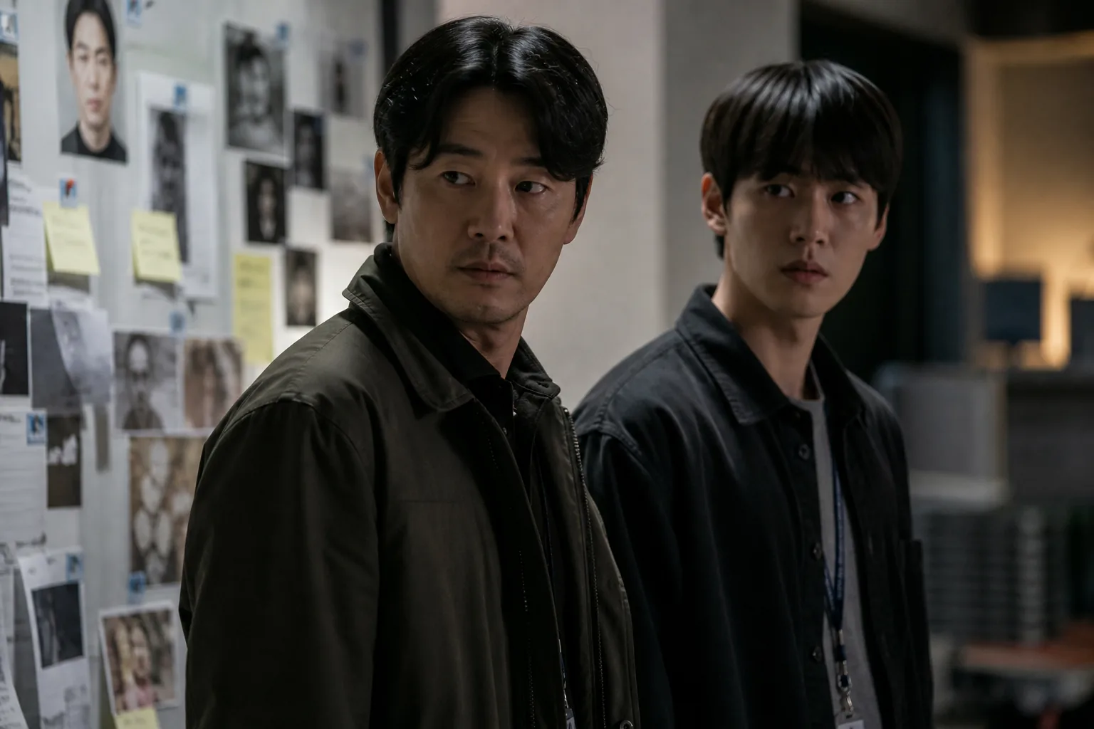 Editorial visual of viewers following a suspenseful Korean television drama