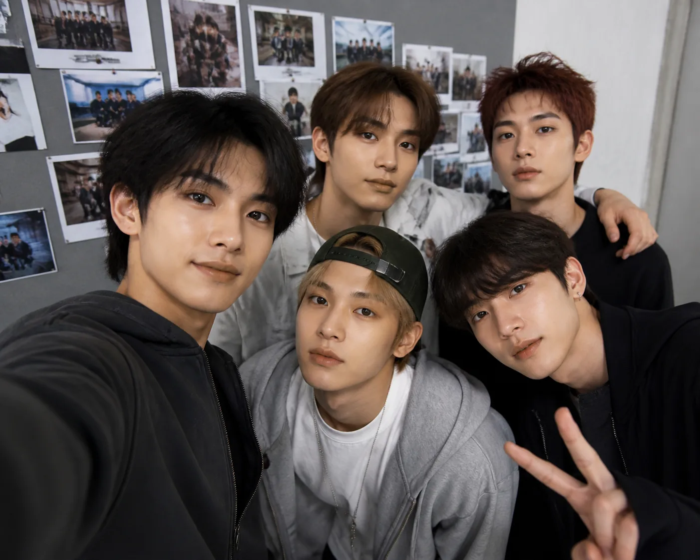 K-pop artists preparing digital content for a global audience