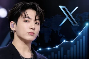Editorial visualization of global social media attention around a K-pop singer