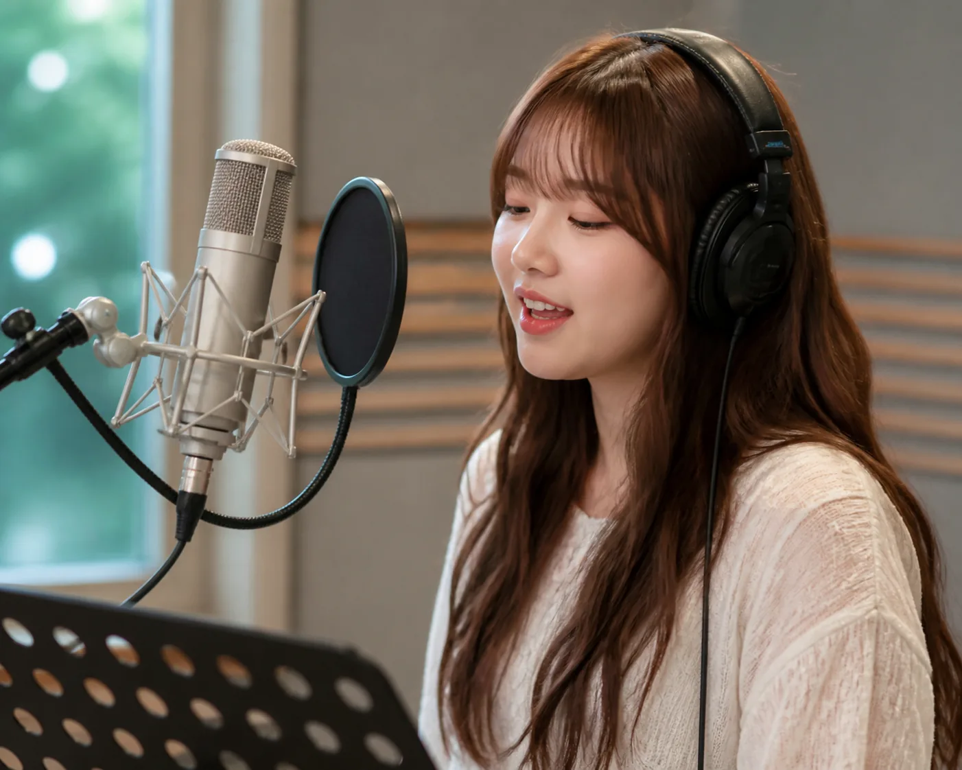 Vintage record and modern studio equipment representing a cross-generational J-pop remake