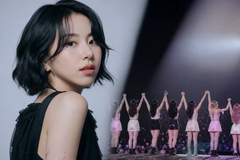 Editorial image representing TWICE member Chaeyoung beginning a new independent music chapter