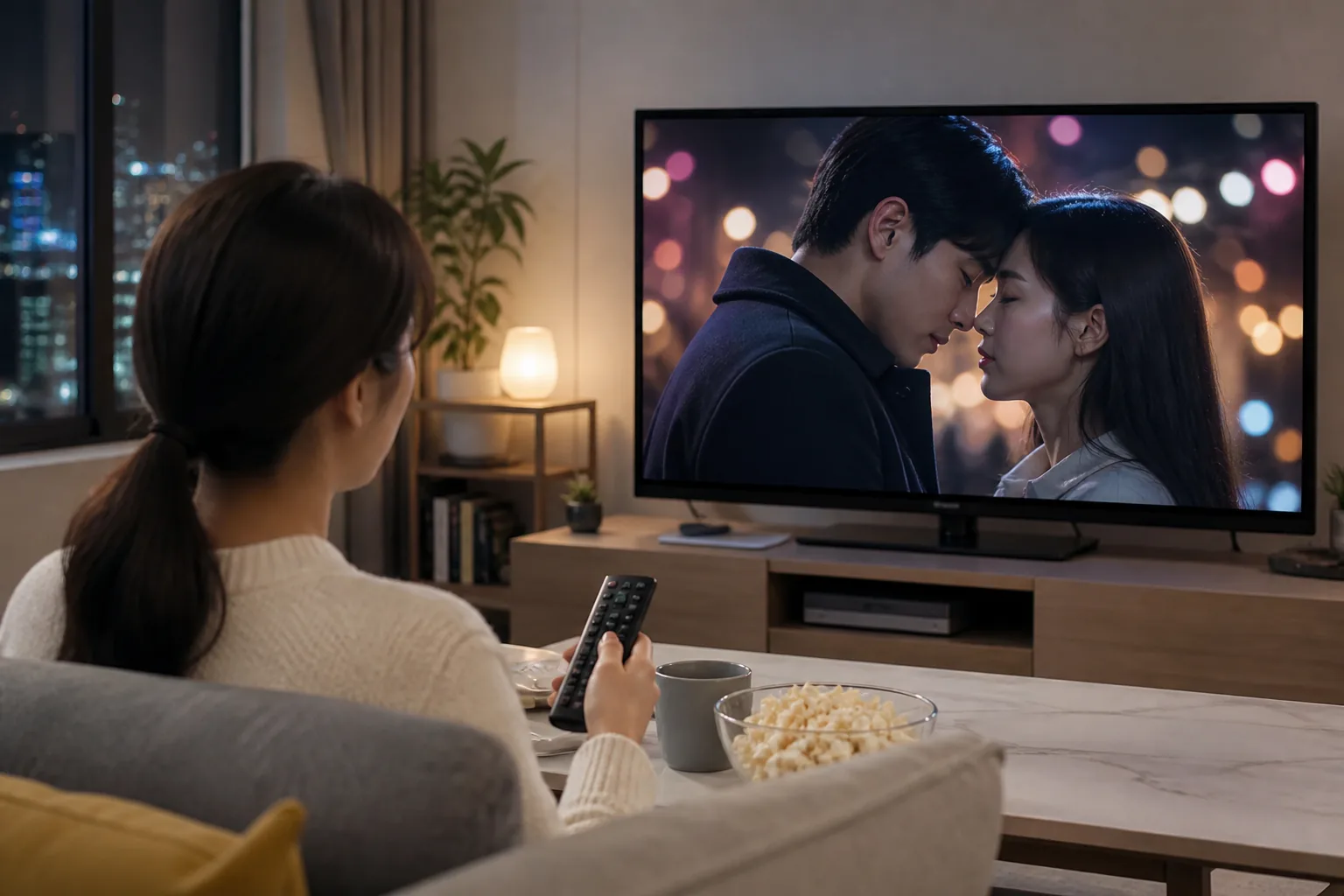 Multiple television screens representing competing Korean Sunday drama schedules