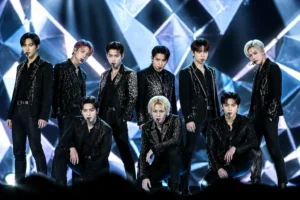 Editorial concert stage image representing NCT 127's BLINGY 10th anniversary comeback