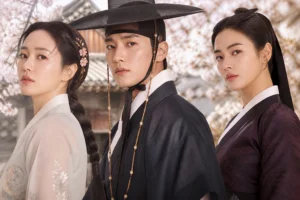 Joseon-era noblewoman and nobleman in a tense romantic drama setting