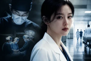Editorial image representing Kim Ji Won's medical noir Doctor X