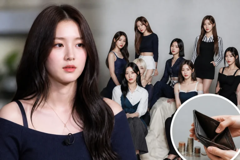 Backstage dressing room representing fromis_9 member Jiwon's account of early financial hardship
