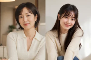 Mother and adult daughter in a Korean family drama setting representing Nam Eun Jung