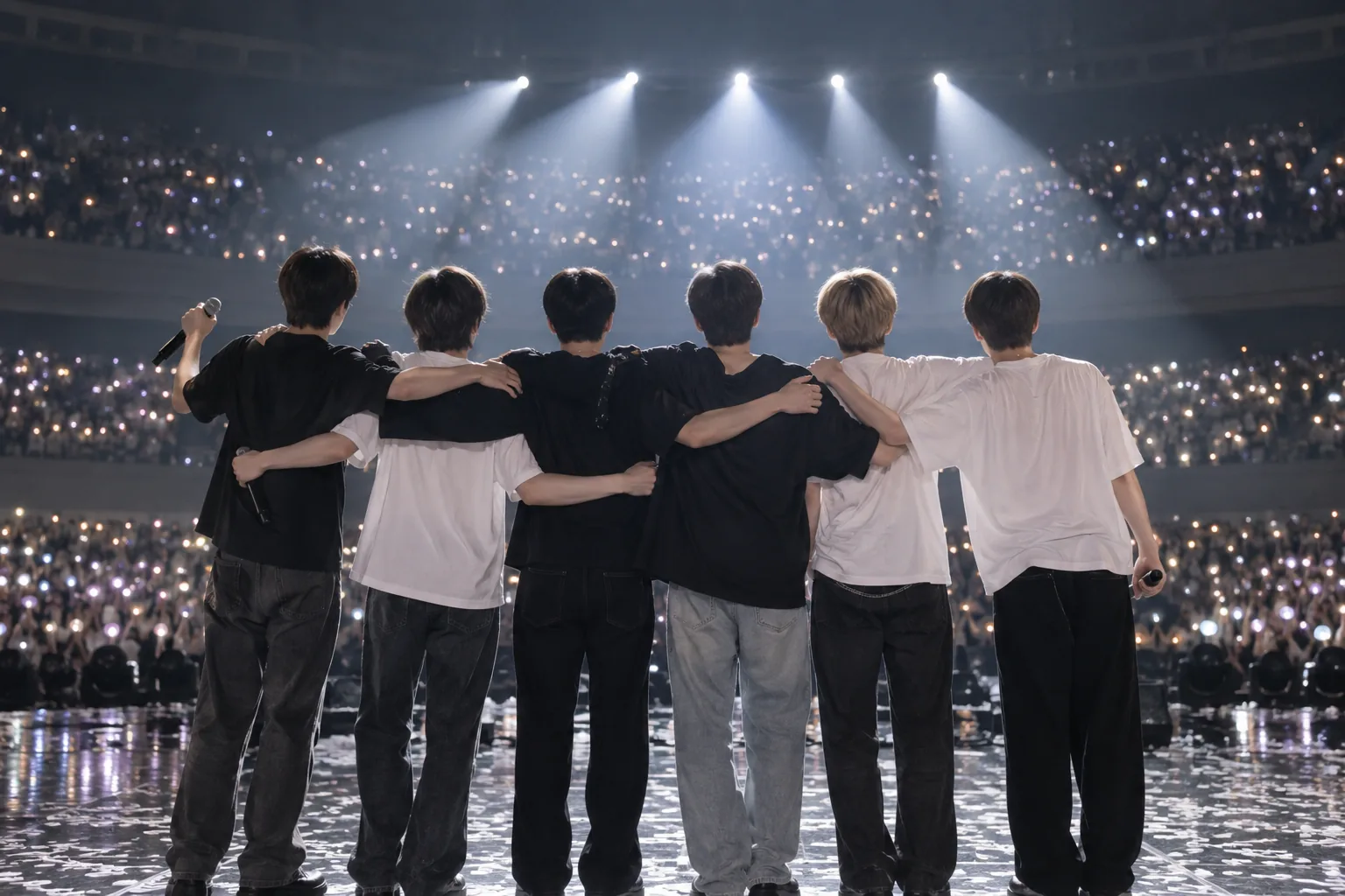 K-pop concert tour stage prepared for performances in three Asian cities
