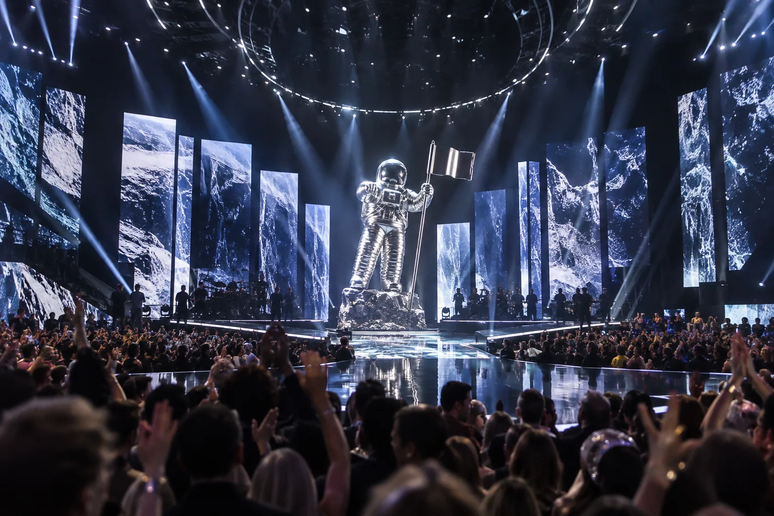 휴대전화로 2026 MTV VMA 베스트 그룹 부문에 투표하는 팬들