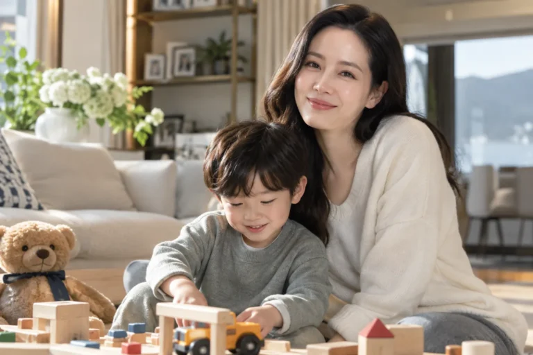 Warm family home setting representing Son Ye Jin’s parenting update